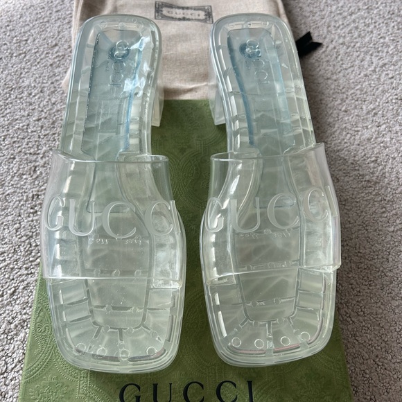 Gucci clear rubber slides NWT - Picture 2 of 10